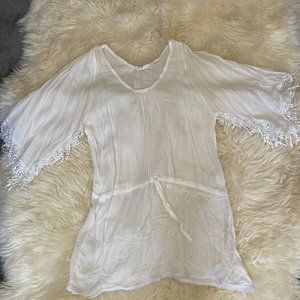 Womens White Tunic Top